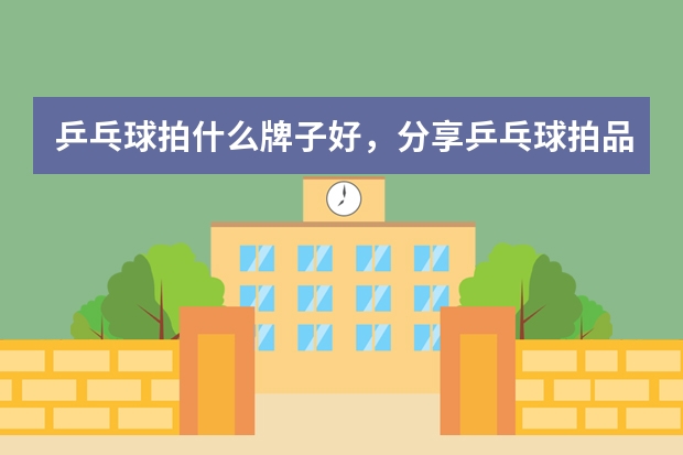 乒乓球拍什么牌子好，分享乒乓球拍品牌排行榜前十名