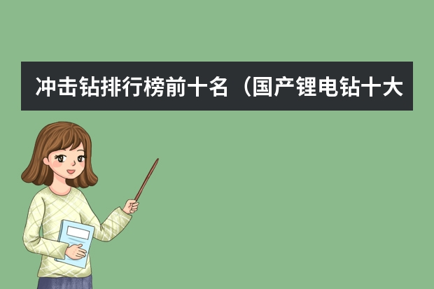 冲击钻排行榜前十名（国产锂电钻十大名牌排行榜）