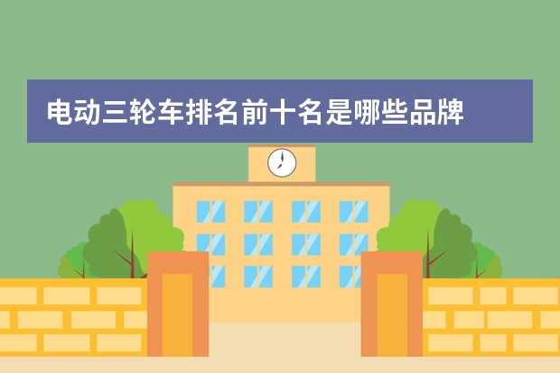 电动三轮车排名前十名是哪些品牌