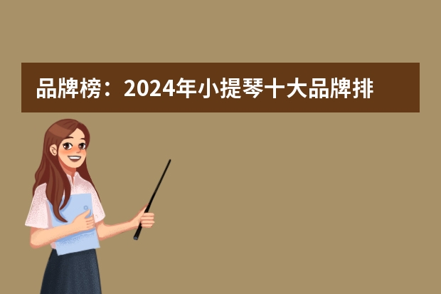 品牌榜：2024年小提琴十大品牌排行榜 投票结果公布 2024年适合初级入门的最佳小提琴品牌