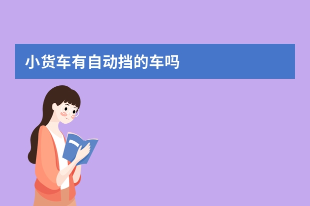 小货车有自动挡的车吗