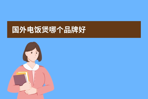 国外电饭煲哪个品牌好