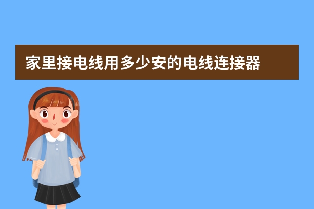 家里接电线用多少安的电线连接器