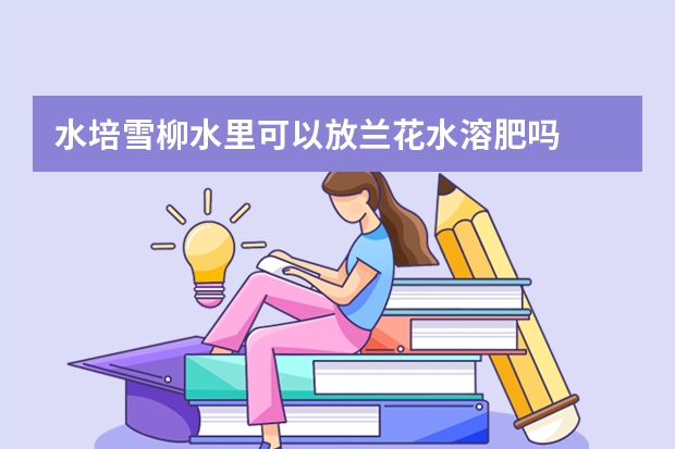 水培雪柳水里可以放兰花水溶肥吗