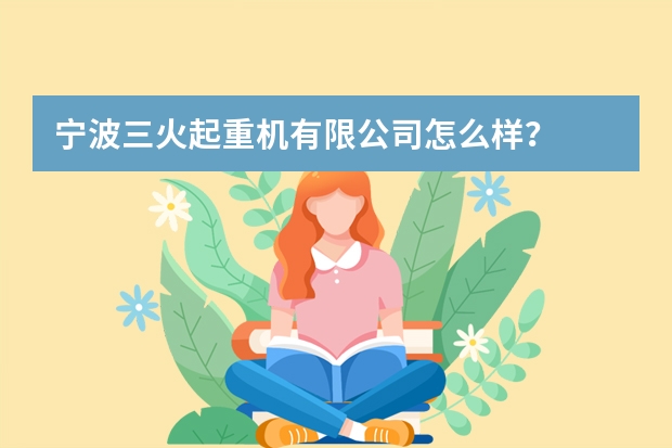 宁波三火起重机有限公司怎么样？