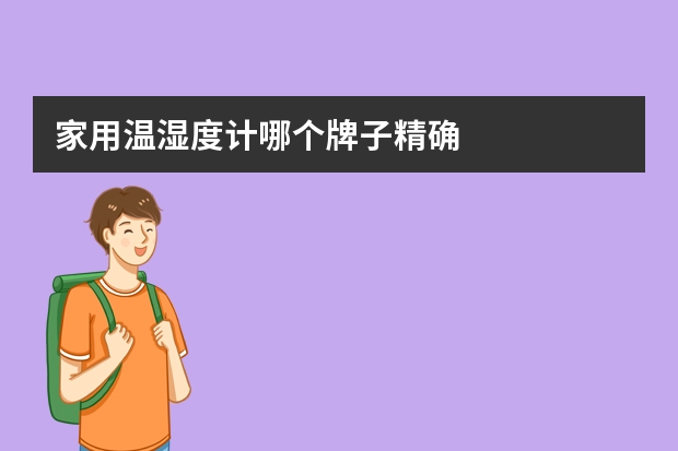 家用温湿度计哪个牌子精确