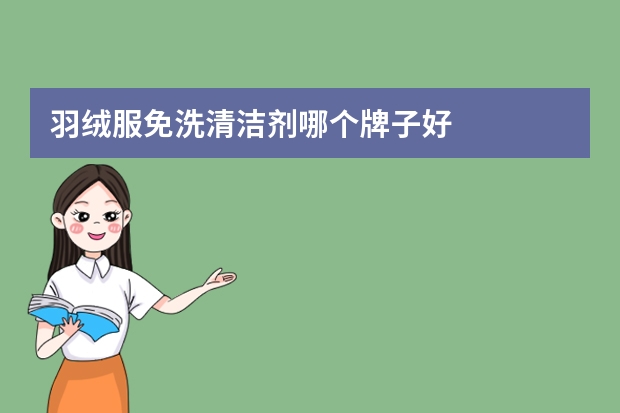 羽绒服免洗清洁剂哪个牌子好