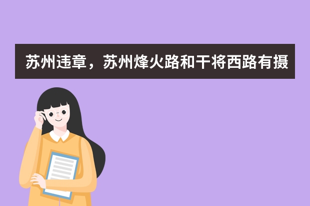 苏州违章，苏州烽火路和干将西路有摄像头吗？没仔细看路，跟着前面的人一起掉头了