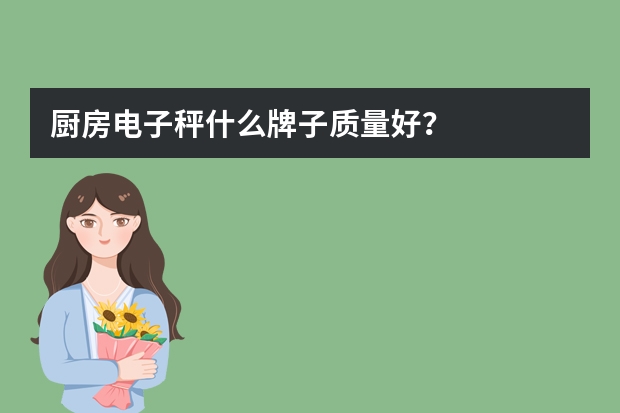 厨房电子秤什么牌子质量好？