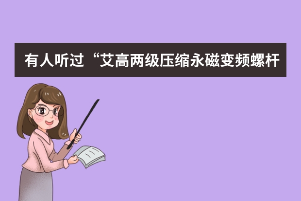有人听过“艾高两级压缩永磁变频螺杆式空压机”吗？