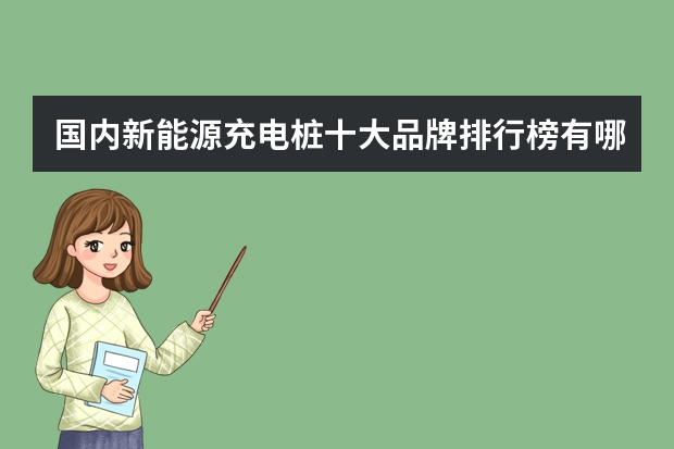 国内新能源充电桩十大品牌排行榜有哪些品牌？