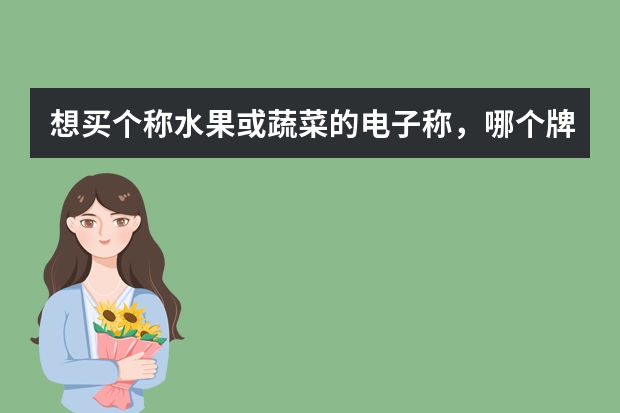 想买个称水果或蔬菜的电子称，哪个牌子好推介一下