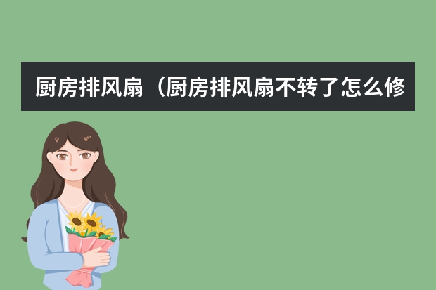 厨房排风扇（厨房排风扇不转了怎么修）
