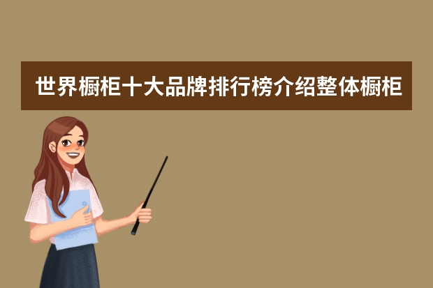 世界橱柜十大品牌排行榜介绍整体橱柜最新报价（十大厨卫品牌最新排名十大厨卫品牌排行榜）