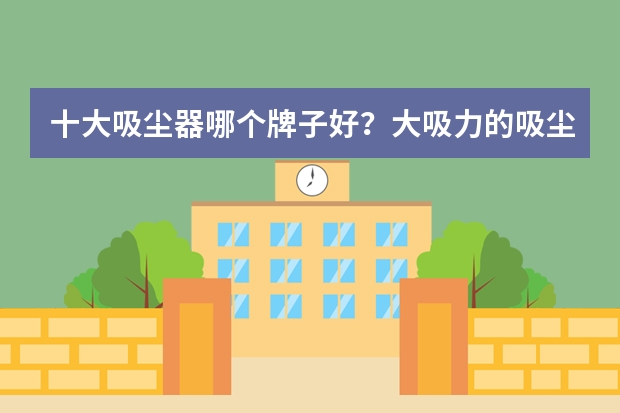 十大吸尘器哪个牌子好？大吸力的吸尘器有吗？