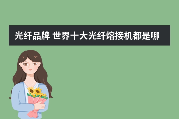 光纤品牌 世界十大光纤熔接机都是哪些品牌啊？