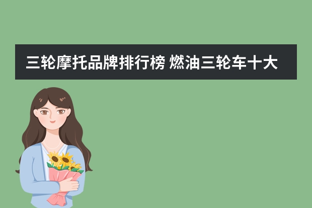 三轮摩托品牌排行榜 燃油三轮车十大名牌排名是哪些？