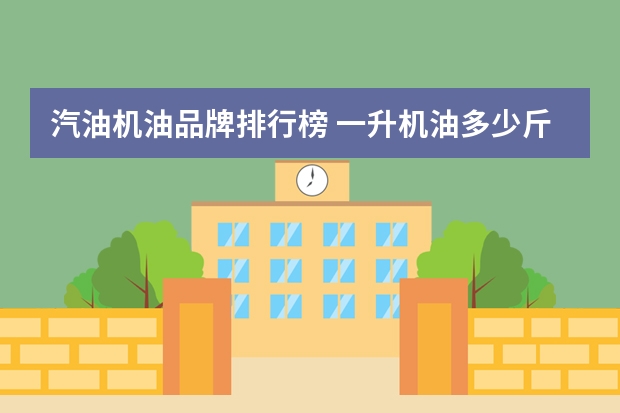 汽油机油品牌排行榜 一升机油多少斤