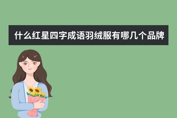 什么红星四字成语羽绒服有哪几个品牌