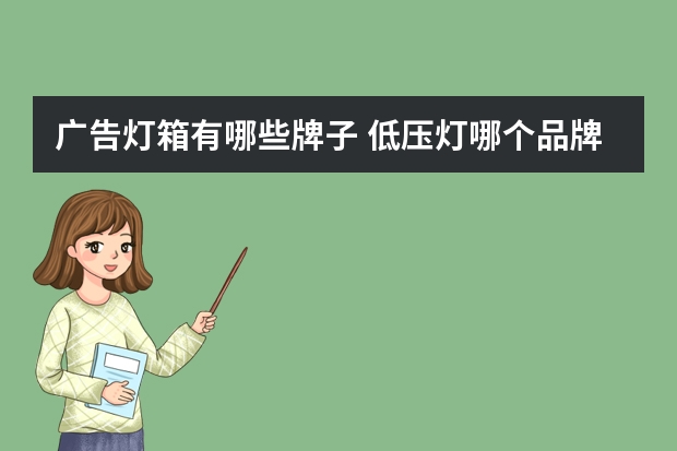 广告灯箱有哪些牌子 低压灯哪个品牌好
