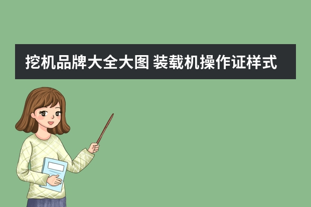 挖机品牌大全大图 装载机操作证样式是怎样的？
