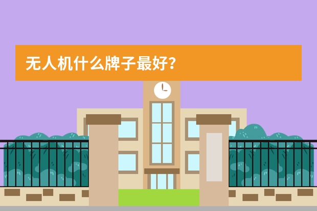 无人机什么牌子最好？