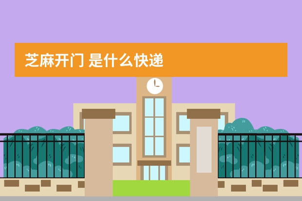 芝麻开门 是什么快递