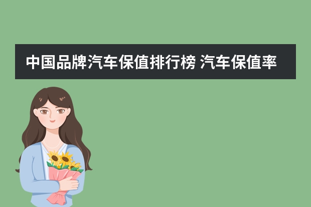 中国品牌汽车保值排行榜 汽车保值率排行