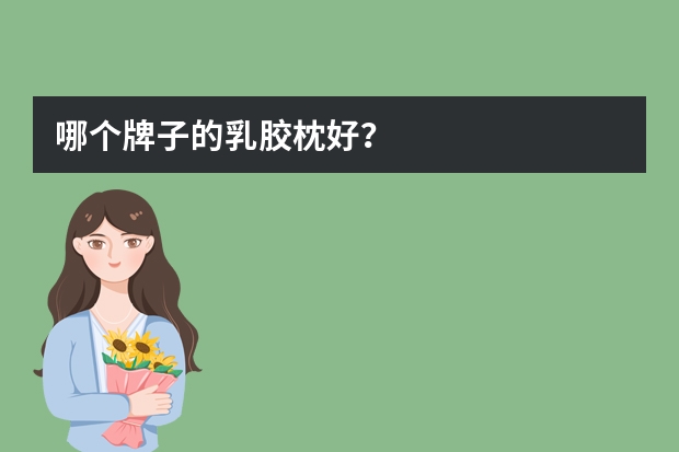 哪个牌子的乳胶枕好？
