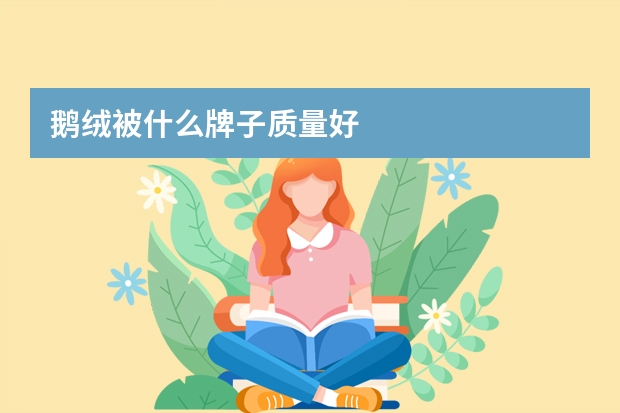 鹅绒被什么牌子质量好