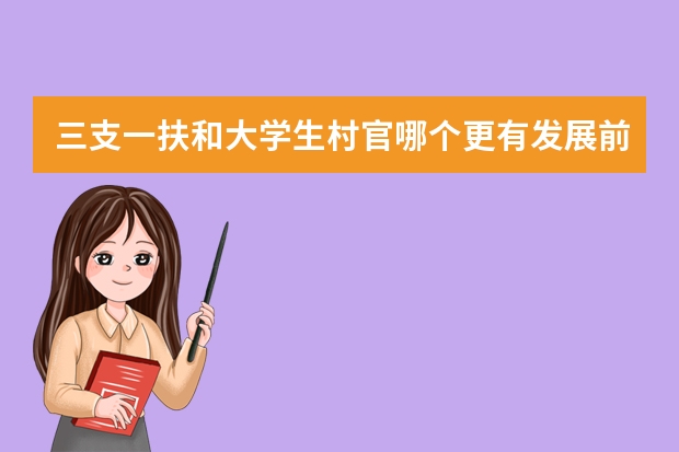三支一扶和大学生村官哪个更有发展前途？