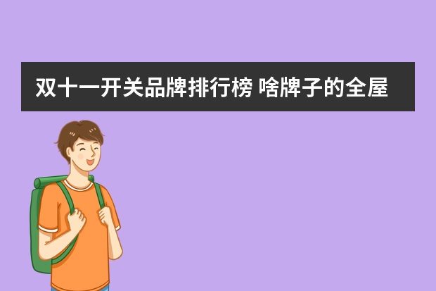 双十一开关品牌排行榜 啥牌子的全屋智能有自动开关窗户的设备？大家引荐一下