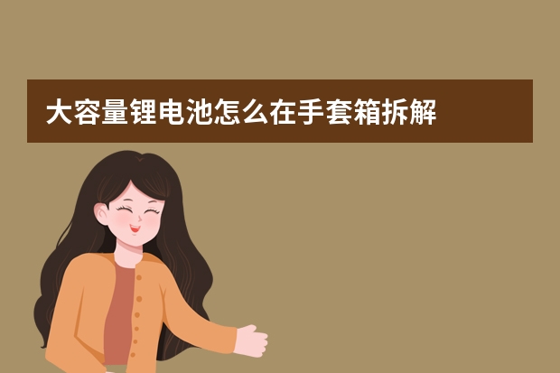 大容量锂电池怎么在手套箱拆解