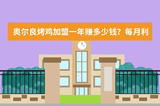 奥尔良烤鸡加盟一年赚多少钱？每月利润3万元：（总投资20万）