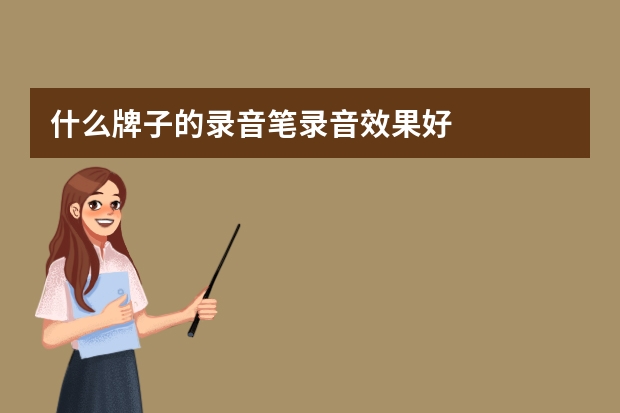 什么牌子的录音笔录音效果好