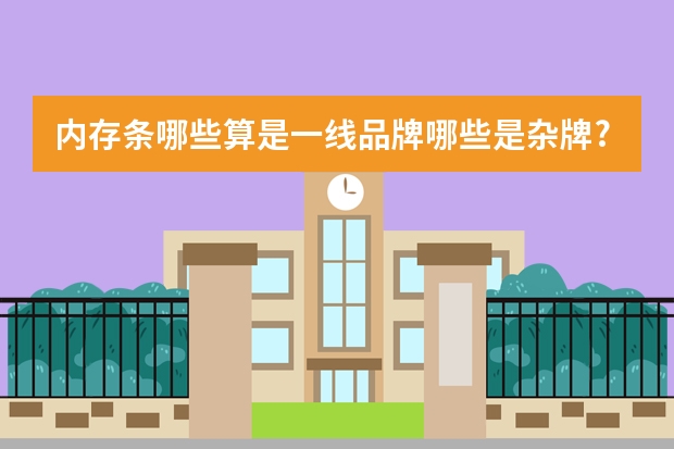 内存条哪些算是一线品牌哪些是杂牌?