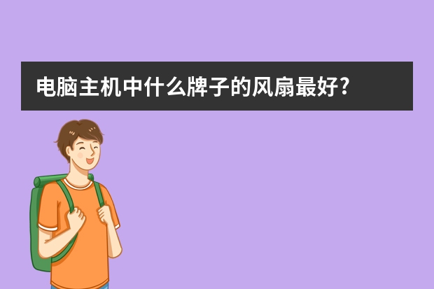 电脑主机中什么牌子的风扇最好?